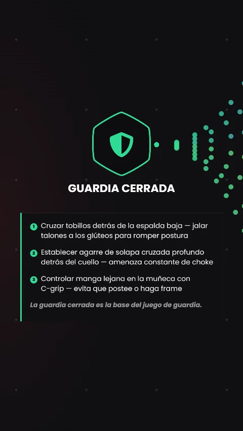 Fotograma del reel: la cámara parada en la pieza «Guardia cerrada» con sus pasos y su nota